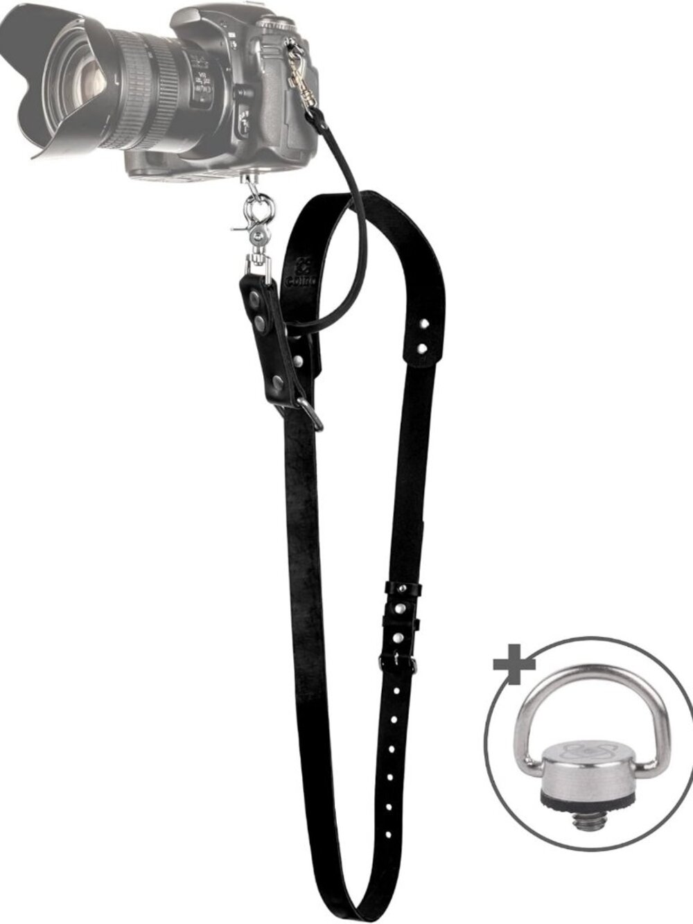 Stylish Leather Crossbody Camera Strap for DSLR & Mirrorless - Quick Release